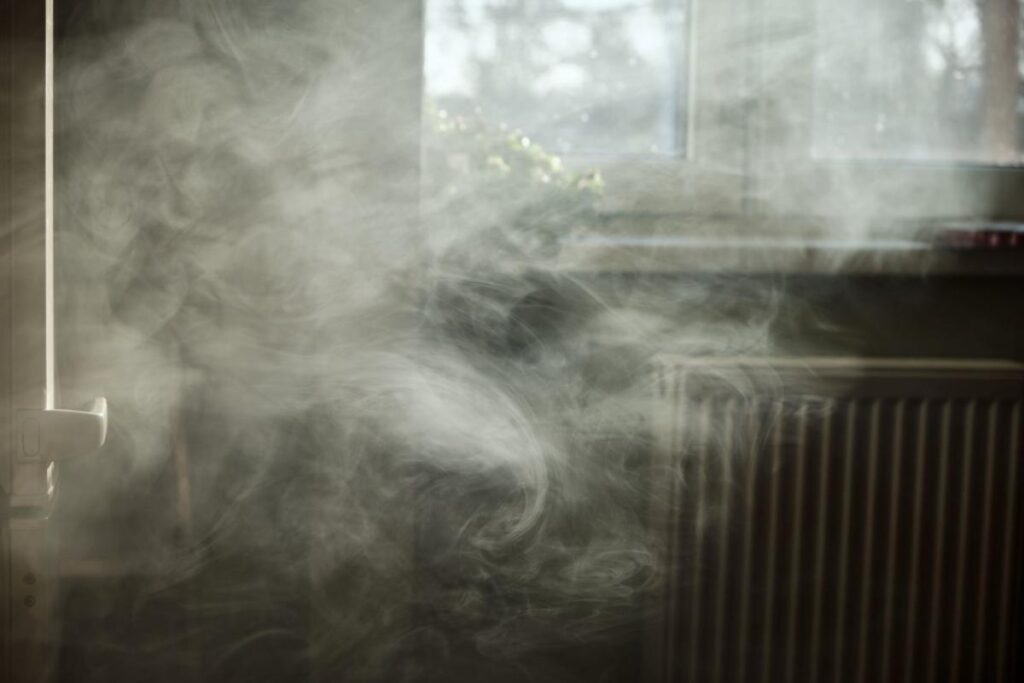 a smoke cloud in home.